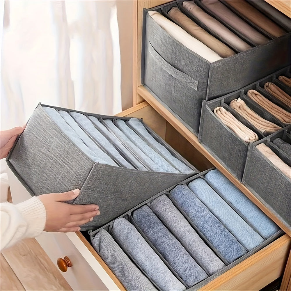 Foldable Fabric Storage Box with Handle for Women’s Accessories and Clothes Organizer