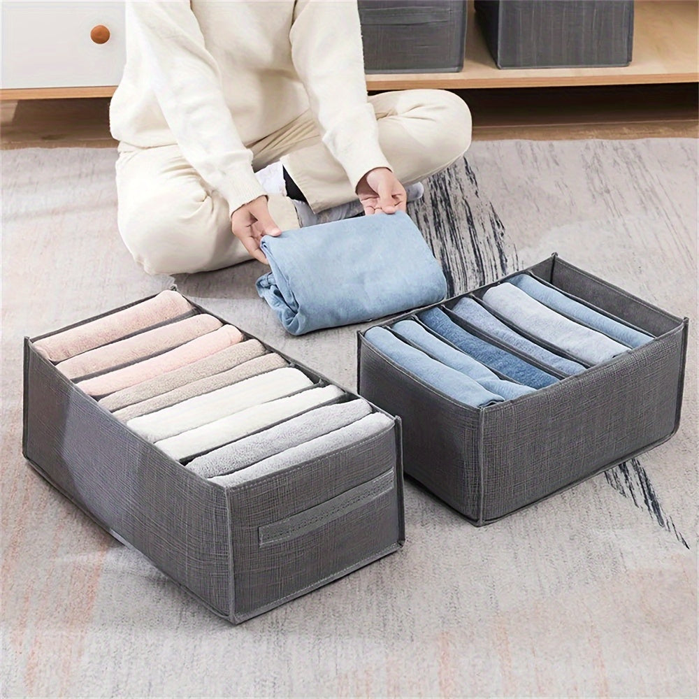 Foldable Fabric Storage Box with Handle for Women’s Accessories and Clothes Organizer