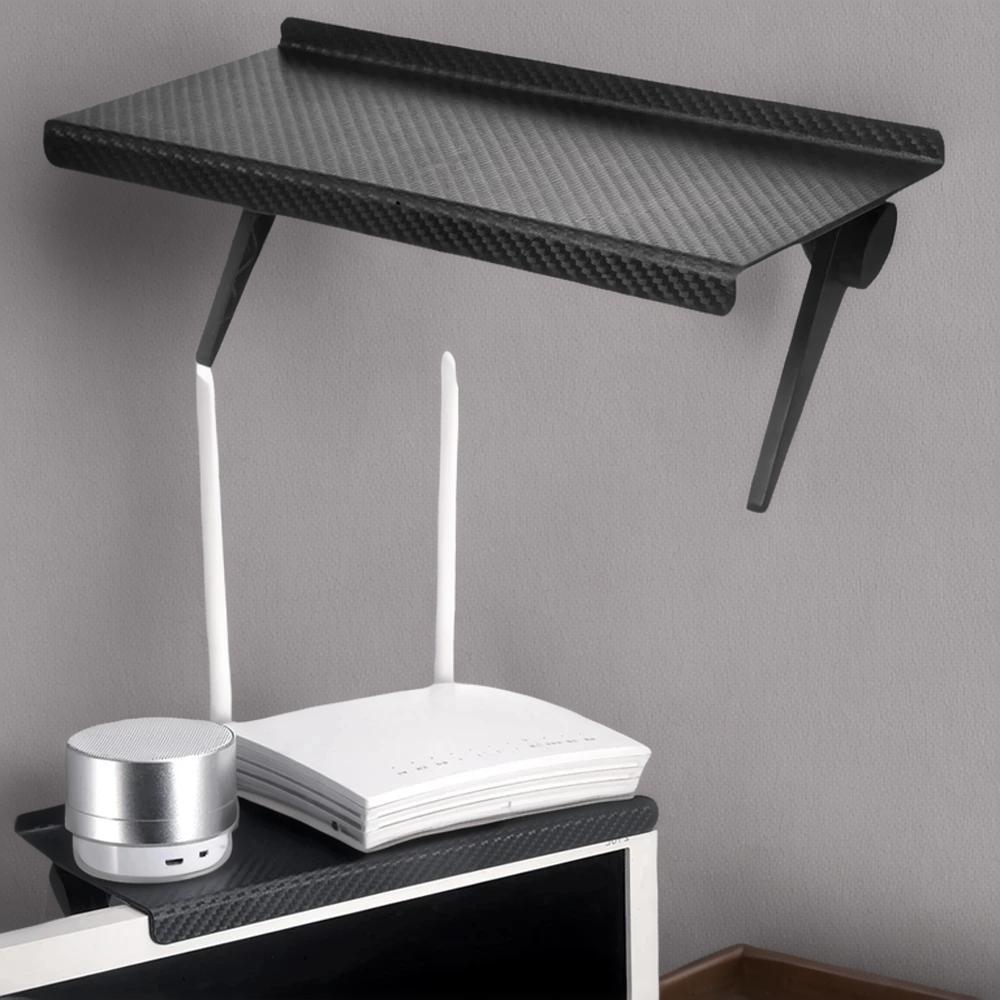 Durable Plastic Wall Shelf for TV and Monitor, Adjustable Organizer for Home