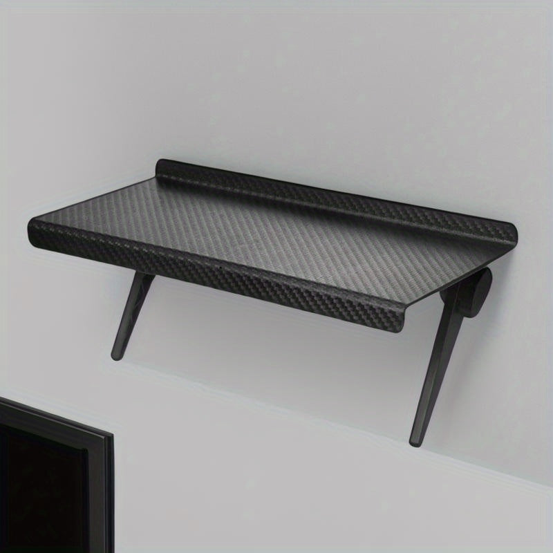 Durable Plastic Wall Shelf for TV and Monitor, Adjustable Organizer for Home