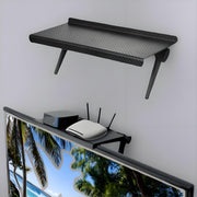 Durable Plastic Wall Shelf for TV and Monitor, Adjustable Organizer for Home