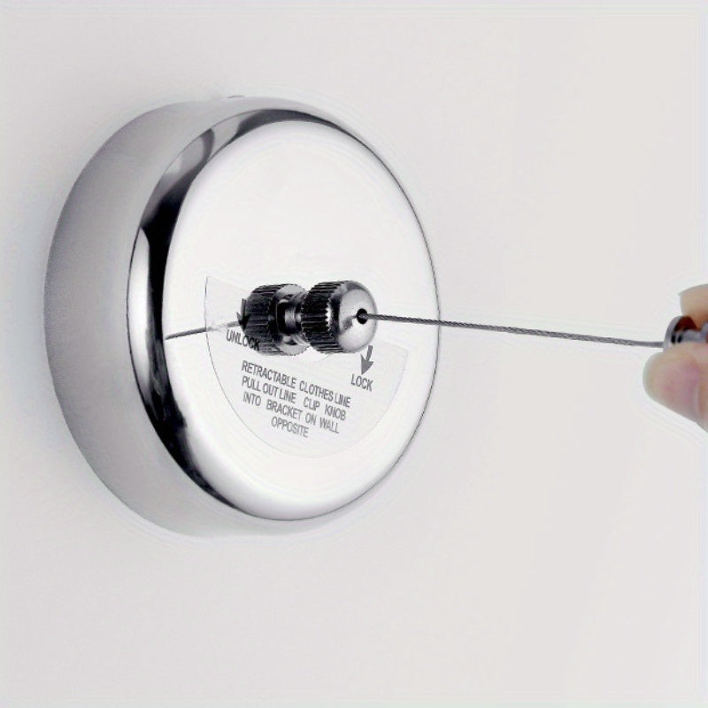 Tendedero de acero inoxidable para interior, ajustable y retráctil, montado en la pared, línea de lavado, ahorra espacio