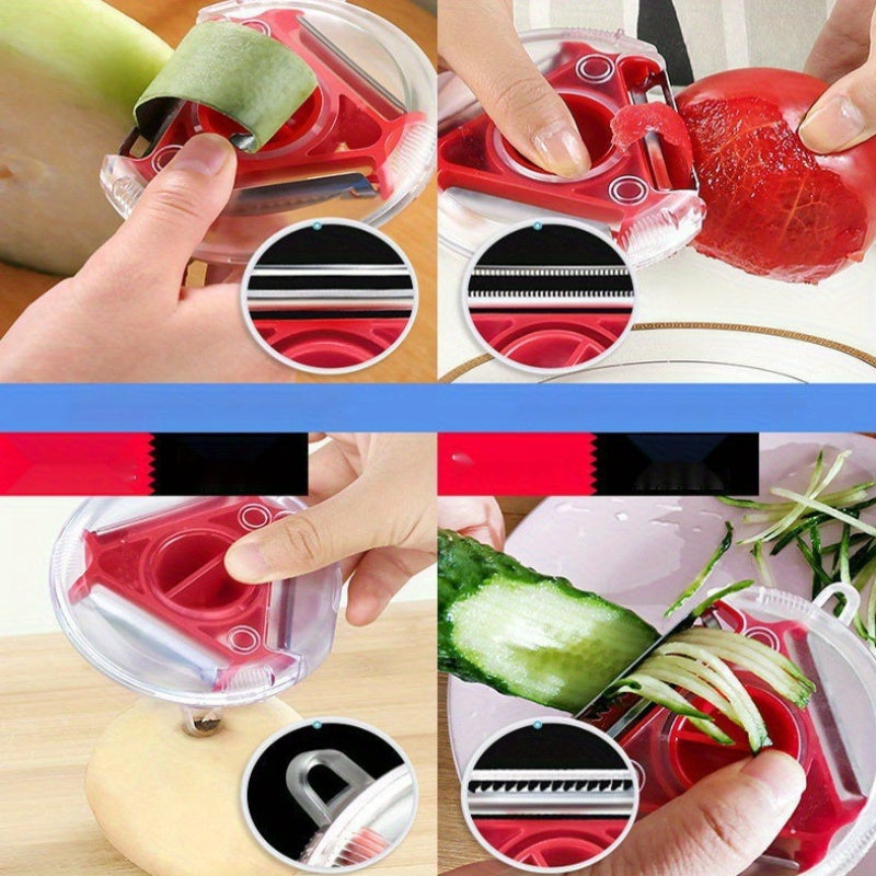Three-in-One Kitchen Peeler Set with Grater and Chopper