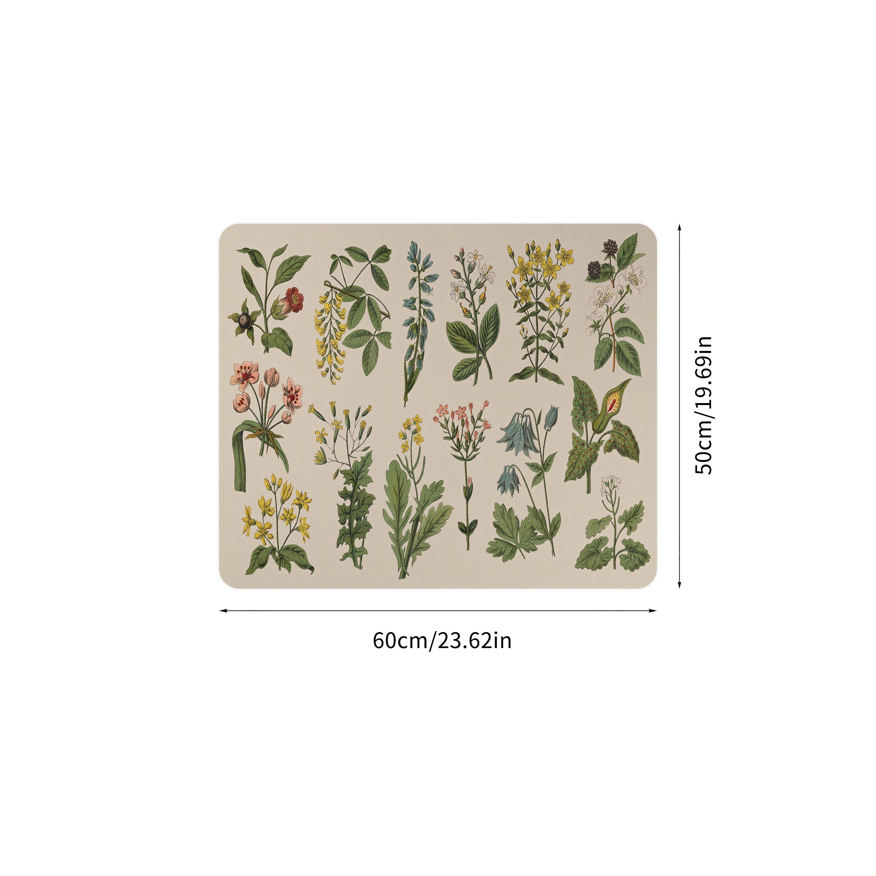 Decorative Floral Washing Machine Top Cover Mat Polyester Non-Slip Water Absorbent