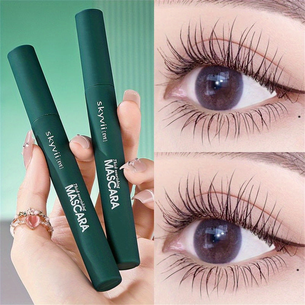 Black Waterproof Volumizing Mascara with Lengthening and Smudge-Proof Formula