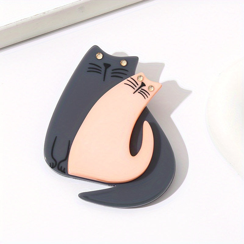Acrylic Cat Brooch Minimalist Jewelry for Women and Girls