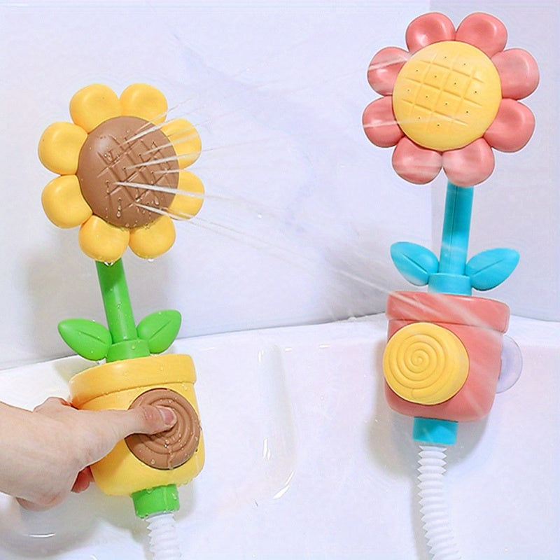 Baby Bath Toy Spinning Sunflower Water Spray for Toddlers Ages 0-3
