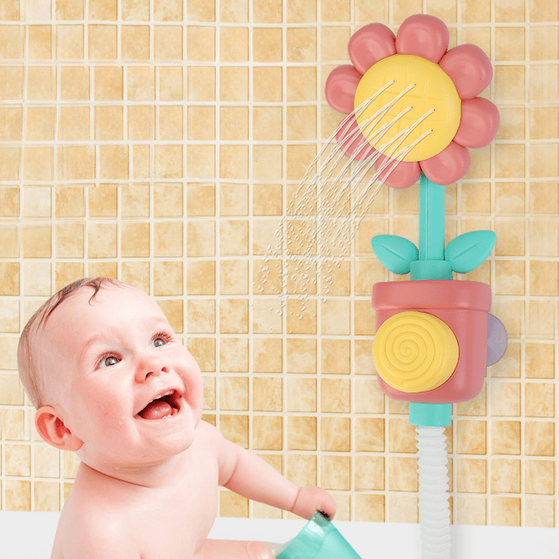 Baby Bath Toy Spinning Sunflower Water Spray for Toddlers Ages 0-3