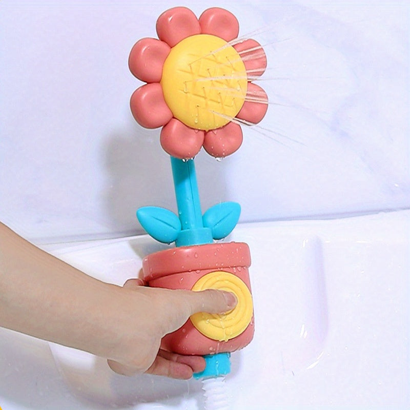 Baby Bath Toy Spinning Sunflower Water Spray for Toddlers Ages 0-3