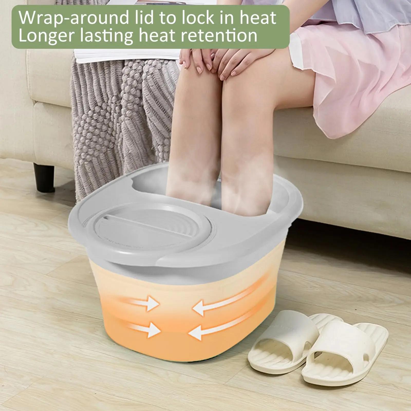 Portable Foldable Silicone Foot Bath Bucket for Relaxing Foot Soak