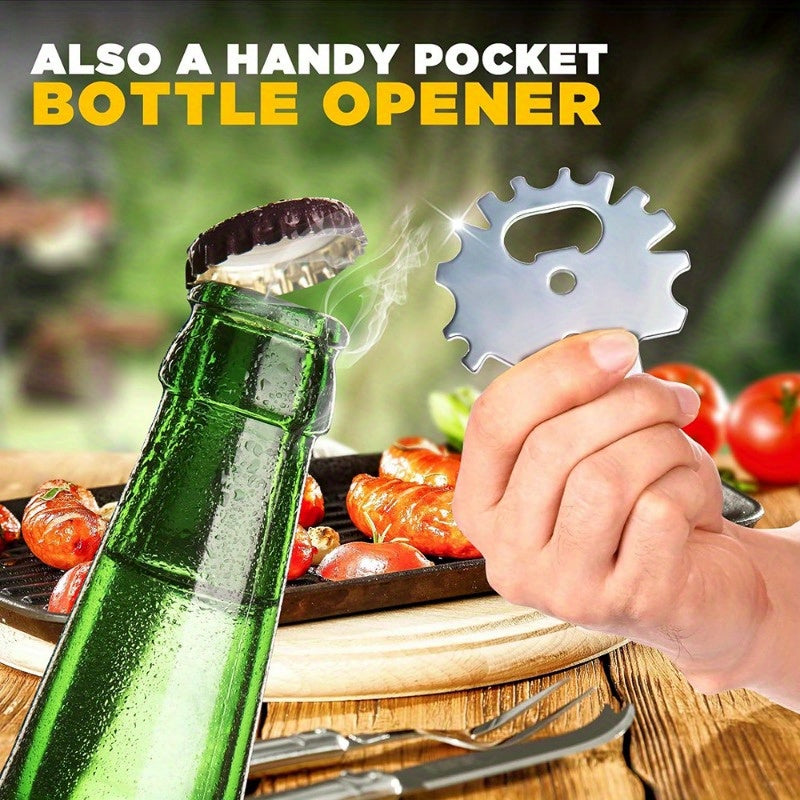 Herramienta de raspador de parrilla de acero inoxidable con abrebotellas para rejillas de barbacoa