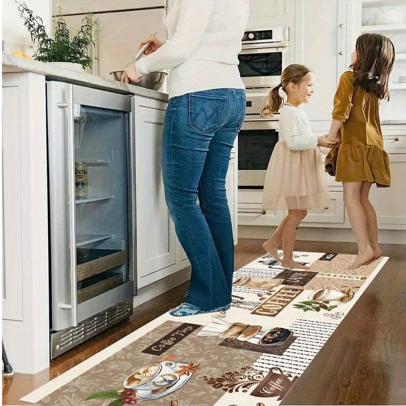 Durable Polyester Kitchen Rug Non-Slip Grip Stylish Home Decor