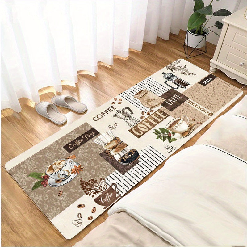 Durable Polyester Kitchen Rug Non-Slip Grip Stylish Home Decor