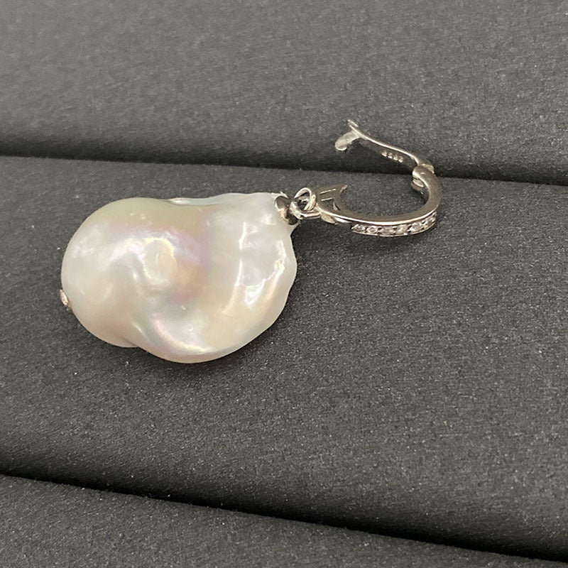 Freshwater Pearl Necklace with Adjustable Chain Baroque Style Beads for Special Occasions