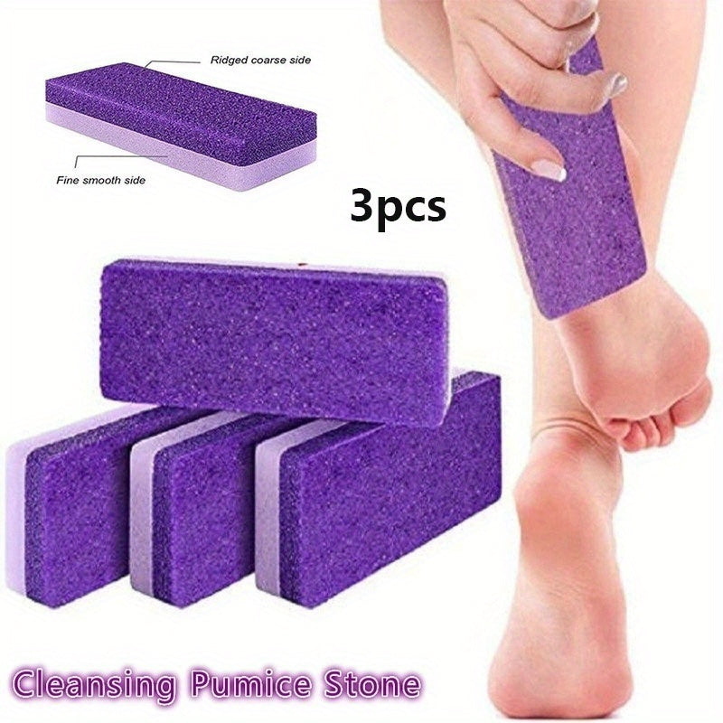 3-Pack Reusable Foot Pumice Stones Callus Dead Skin Remover Purple