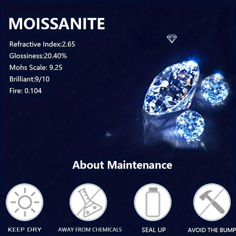 Sterling Silver Moissanite Ring for Women Elegant Punk Fashion Band for Everyday and Special Occasions