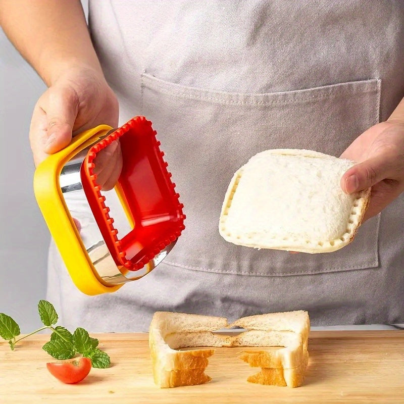 Stainless Steel Plastic Bagel Slicer Hand-Operated Bread Crust Sealer Kitchen Tool