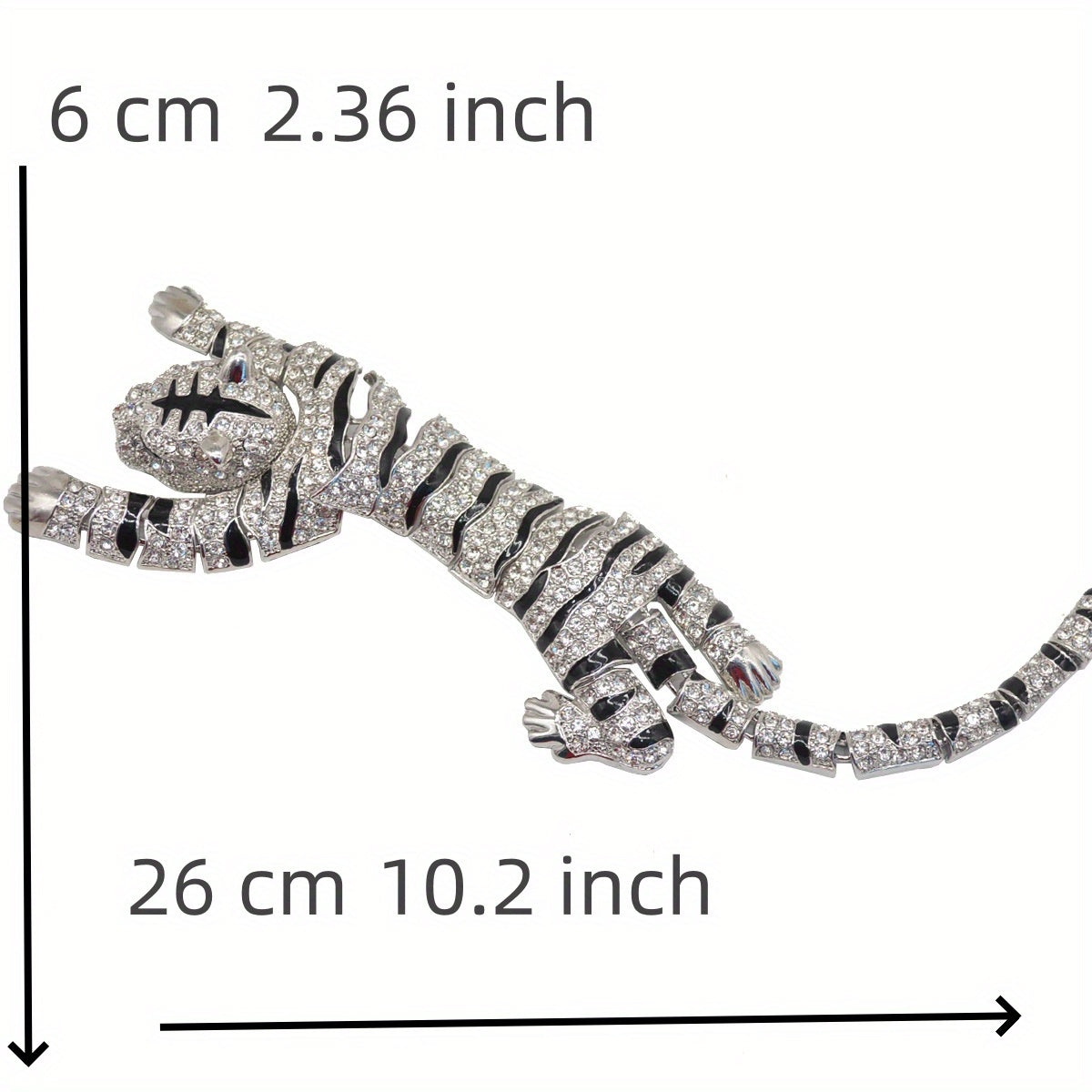 Unisex Large Animal Brooch Crystal Tiger Pin Jewelry Gift Accessories