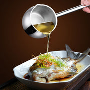 Прочный мини-стальной горшок с длинной ручкой, идеальный для нагрева или наливания масла/молока, универсальный кухонный инструмент для использования как в помещении, так и на улице.