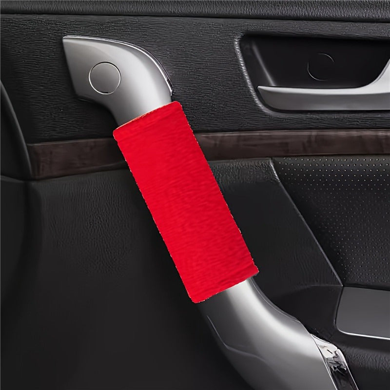 4-Pack Woven Car Door Handle Covers Anti-Slip Grip Universal Fit Vehicle Interior