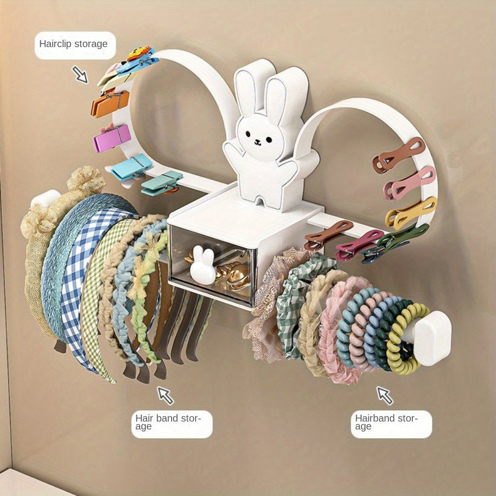 Настенная коробка для хранения заколок для волос и аксессуаров, органайзер для ванной