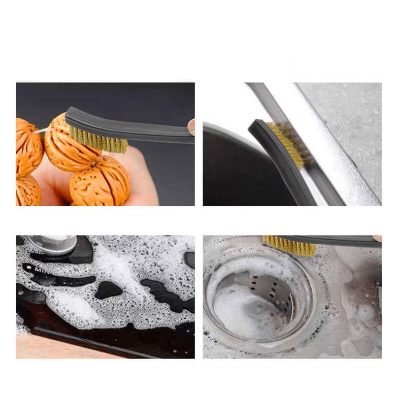 7-Piece Spray Gun Cleaning Brush Set Steel Wire Copper Nylon Rust Remover