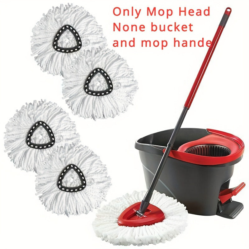 2 Pieces Spin Mop Head Refills, Reusable, Long-Lasting, for Wet and Dry Cleaning