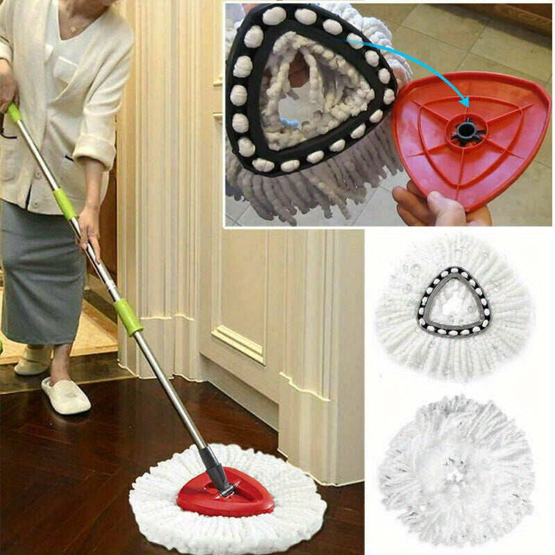 2 Pieces Spin Mop Head Refills, Reusable, Long-Lasting, for Wet and Dry Cleaning