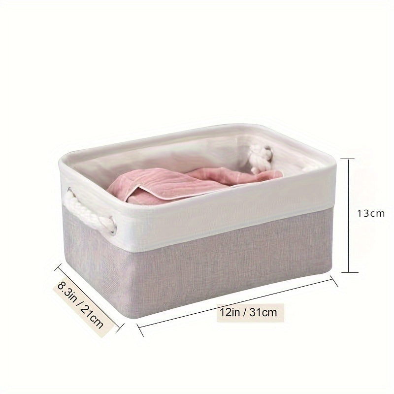 Temirlangan aksessuarlar uchun mato saqlash savati - Elektr energiyasi talab qilinmaydi, javonlar, shkaflar va kitob javonlarini tartibga solish uchun mukammal