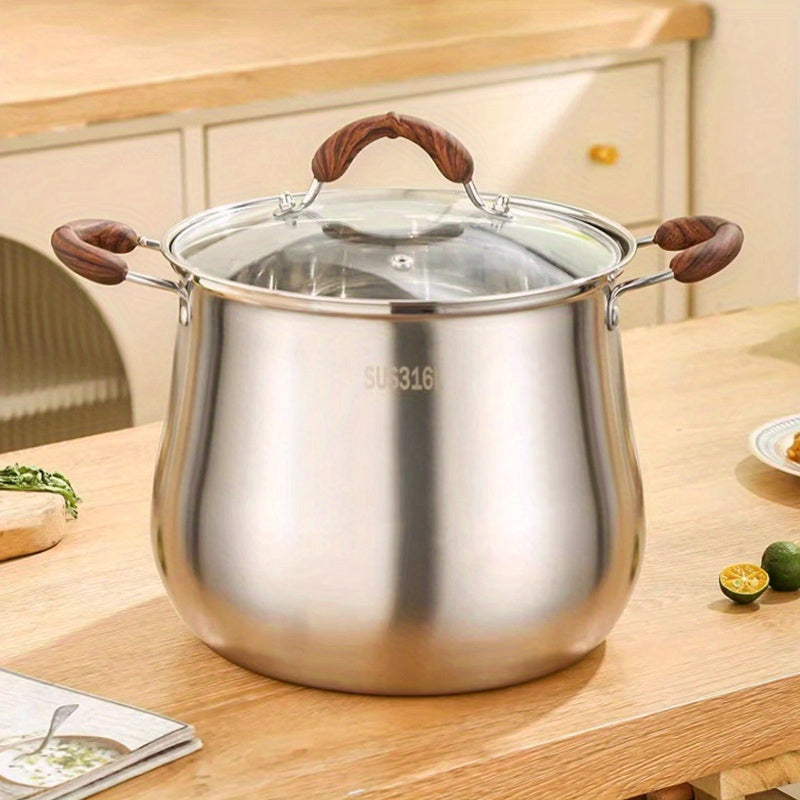 Stainless Steel Stockpot Large Capacity for Soups and Stews Durable and Easy to Clean