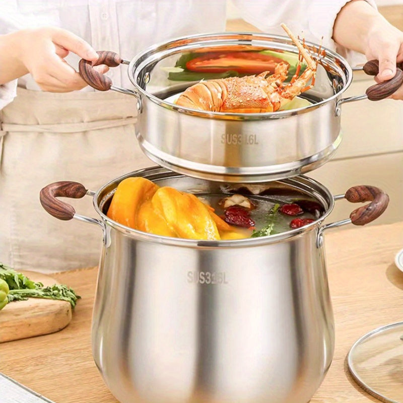 Stainless Steel Stockpot Large Durable Soup Pot for Stews and Cooking