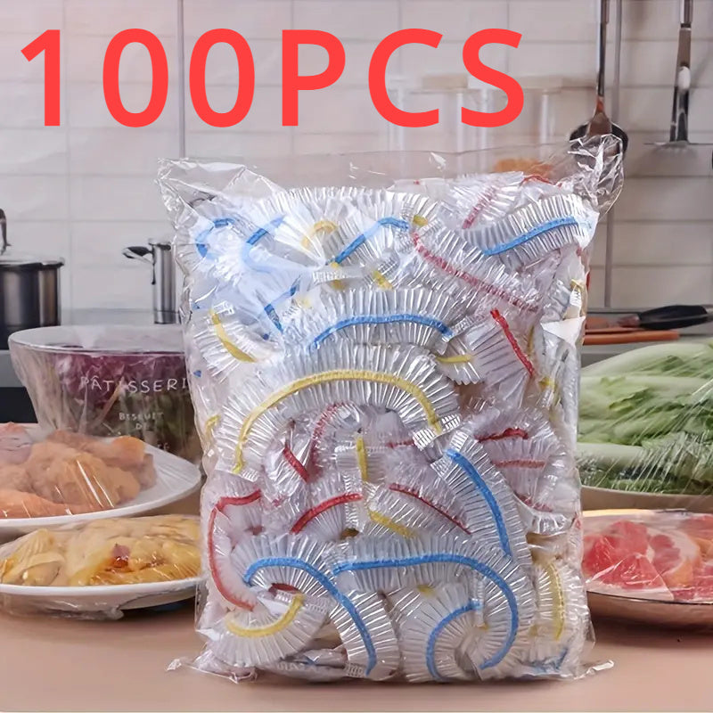 Food Grade PE Hanging Film Bags Disposable Food Lids Plastic Packaging Storage Room Bowl Lids 100 300 500 Pieces