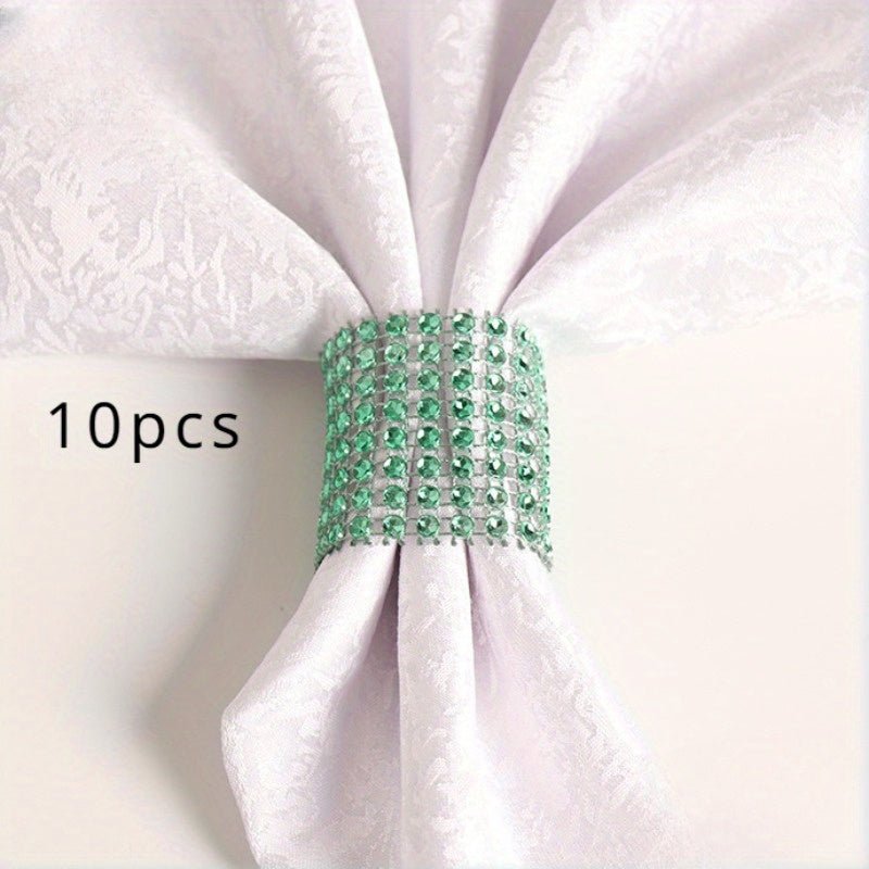 10 dona oltin salfetka burilishlari stol bezaklari uchun to'ylar, partiyalar, Rojdestvo