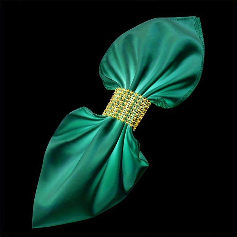 10 dona oltin salfetka burilishlari stol bezaklari uchun to'ylar, partiyalar, Rojdestvo