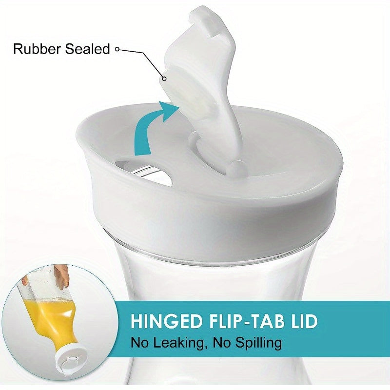 Набор из 2 прозрачных пластиковых бутылок по 50 унций с откидными крышками — отлично подходит для подачи холодного чая, сока и воды | Подходит для дома, ресторанов и мероприятий общественного питания | Пожалуйста, мойте только вручную