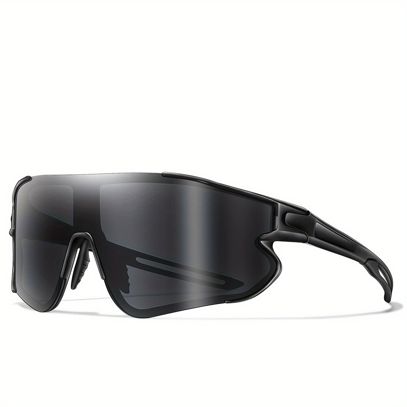 Gafas de running con espejo UV400 para mujer, montura de PC, almohadillas nasales suaves, talla L