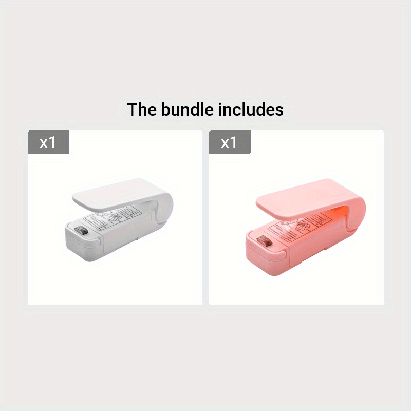 Mini sellador de snacks, envasador al vacío compacto, herramienta reutilizable para la conservación de alimentos