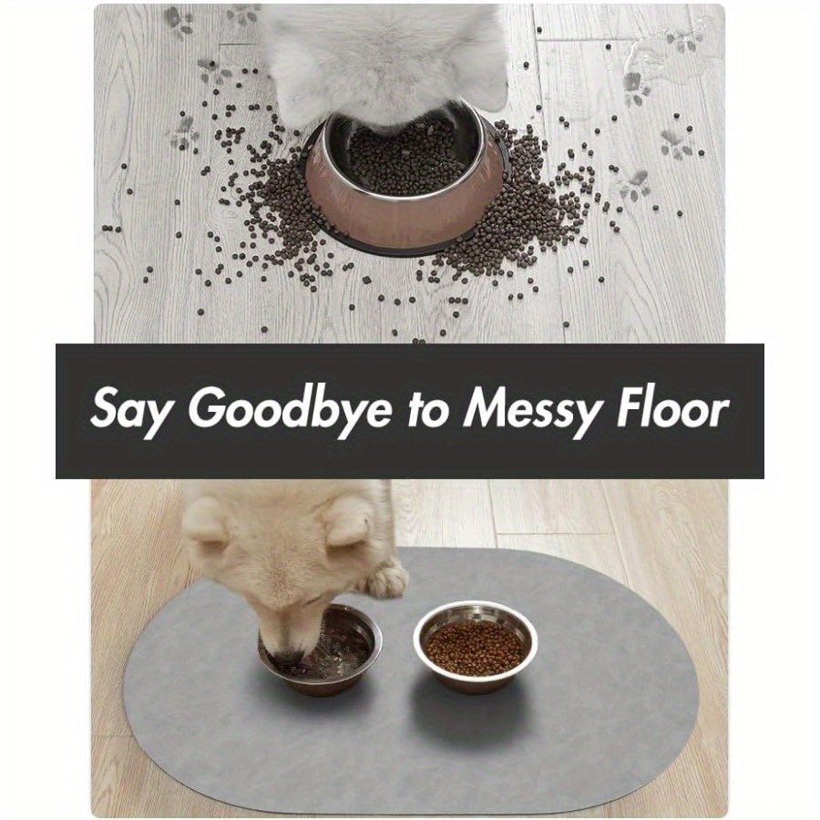 Alfombra de alimentación de diatomeas para perros antideslizante, de secado rápido, sin manchas, fácil de limpiar