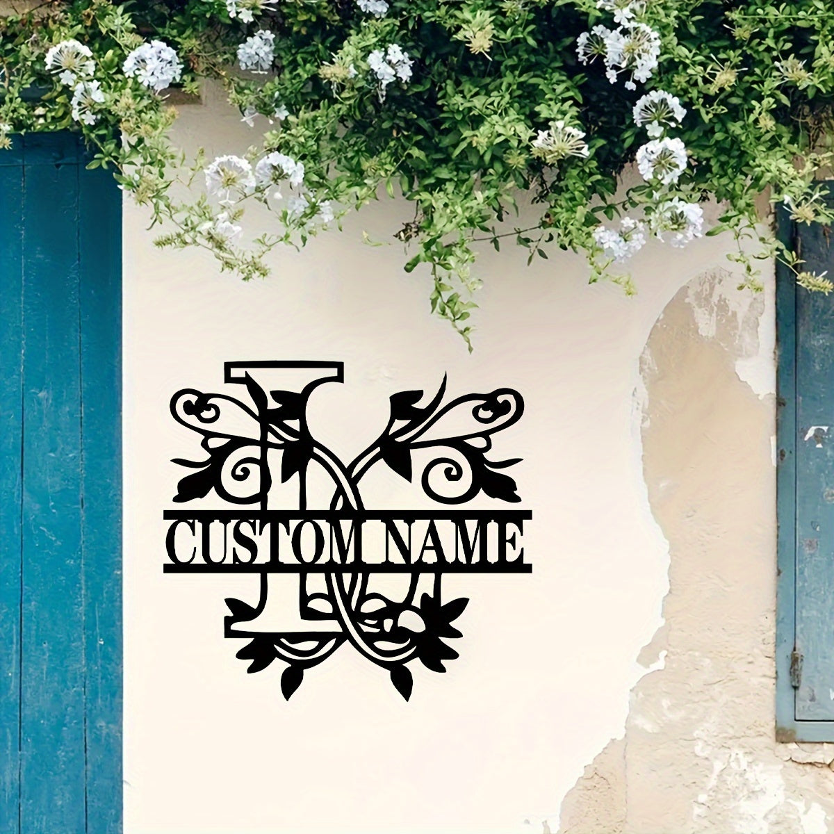 Shaxsiylashtirilgan Metall Devor San'ati - Bo'lingan Lala Monogram Dizayni - Moslashtiriladigan Temir Oila Ismi Belgisi, Uyga Ko'chish, Rojdestvo, Thanksgiving, Bitiruv va 4-Iyul Sovg'alari uchun Mukammal