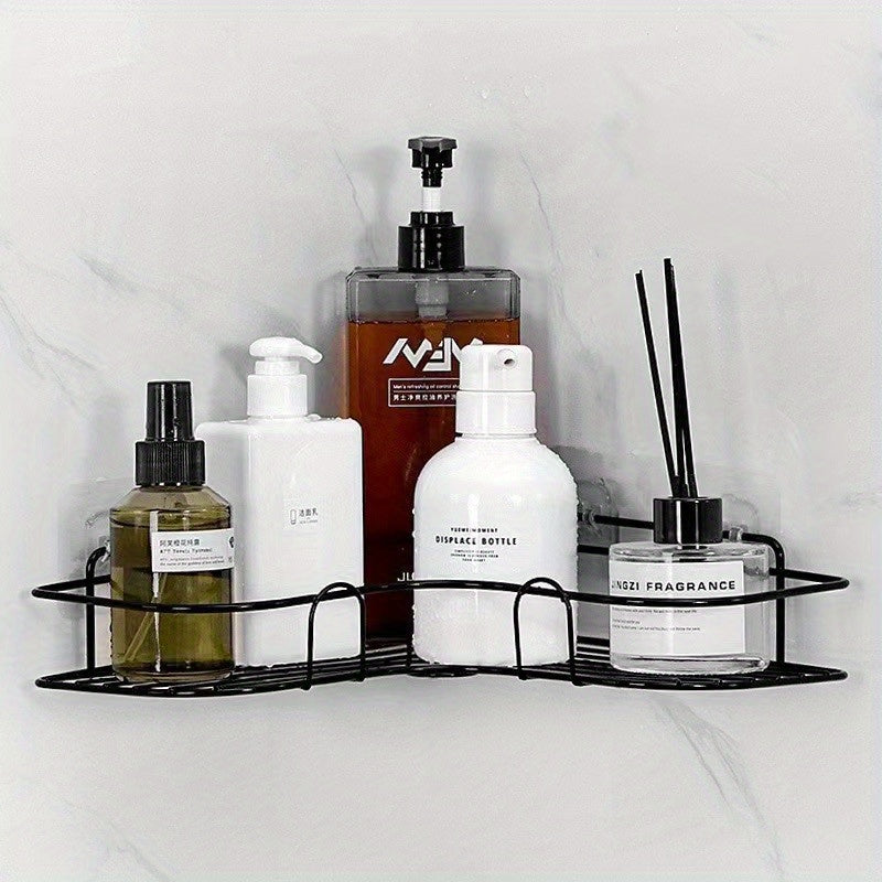 Shampun, konditsioner va loson uchun devorga o'rnatiladigan hammom tashkilotchisi, 1 dona mustahkam, teshik ochmasdan o'rnatiladigan burchakli dush qutisi suvga chidamli, o'rnatish oson va joyni tejaydigan hojatxona aksessuar rafidir.