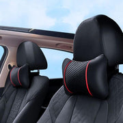 Ergonomic Car Neck Pillow Breathable Faux Leather Headrest with Mesh Ventilation