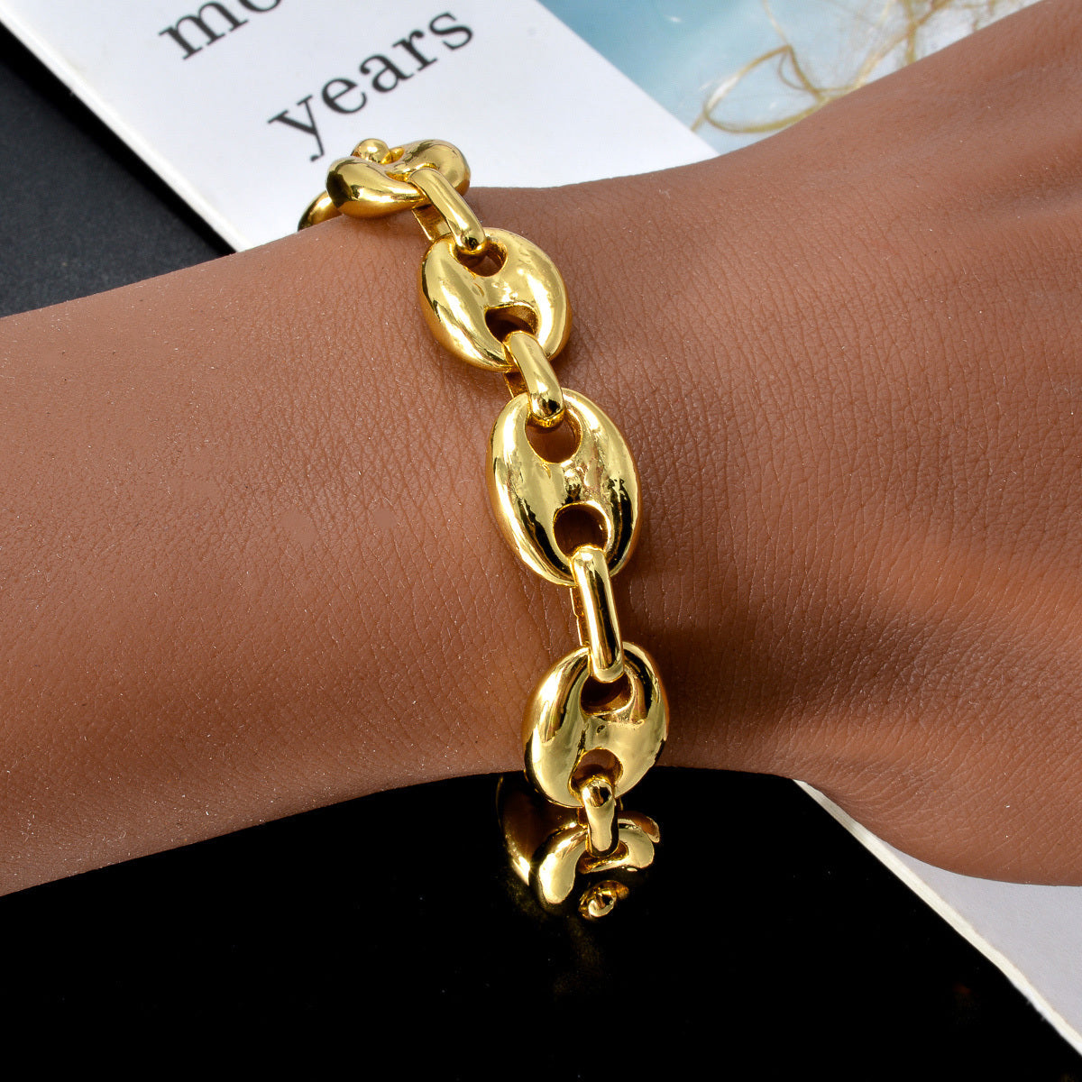 Uniseks oltin tonli mis zargarlik buyumlari to'plami, zanjir, sirg'a, bilaguzuk, sovg'a