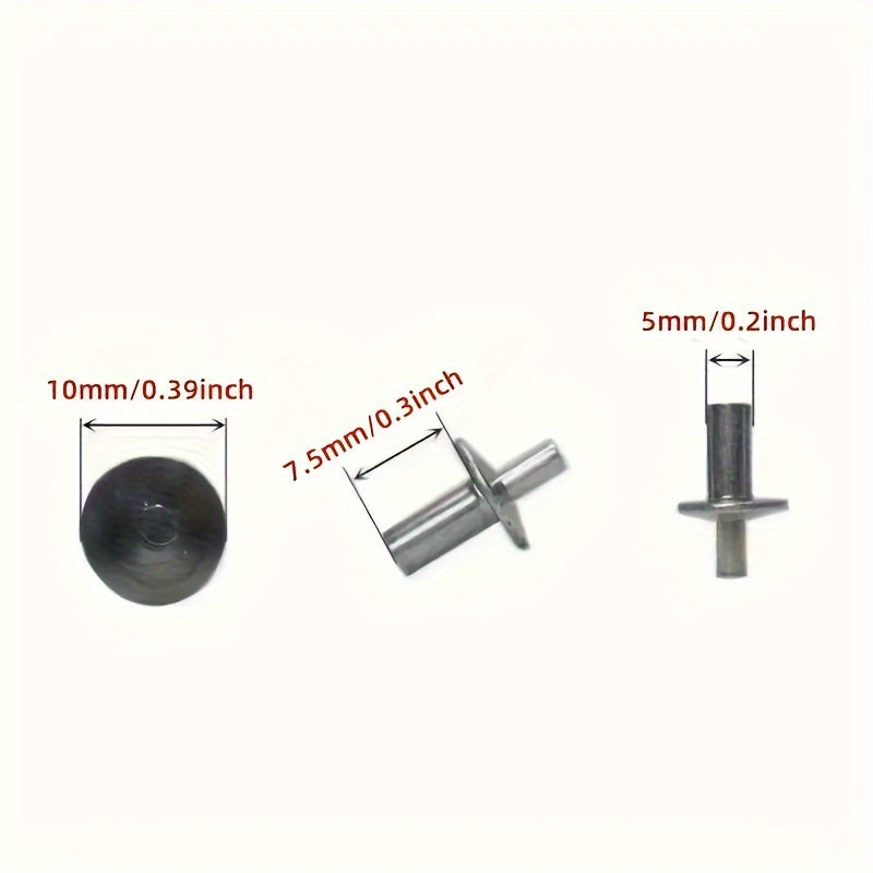 100pcs Aluminum Flat Round Head Rivets Flat Beading Expansion Fasteners