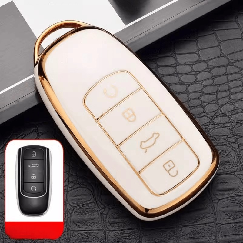 Remote Key Fob Cover TPU Protective Case with Keychain for Car Keys