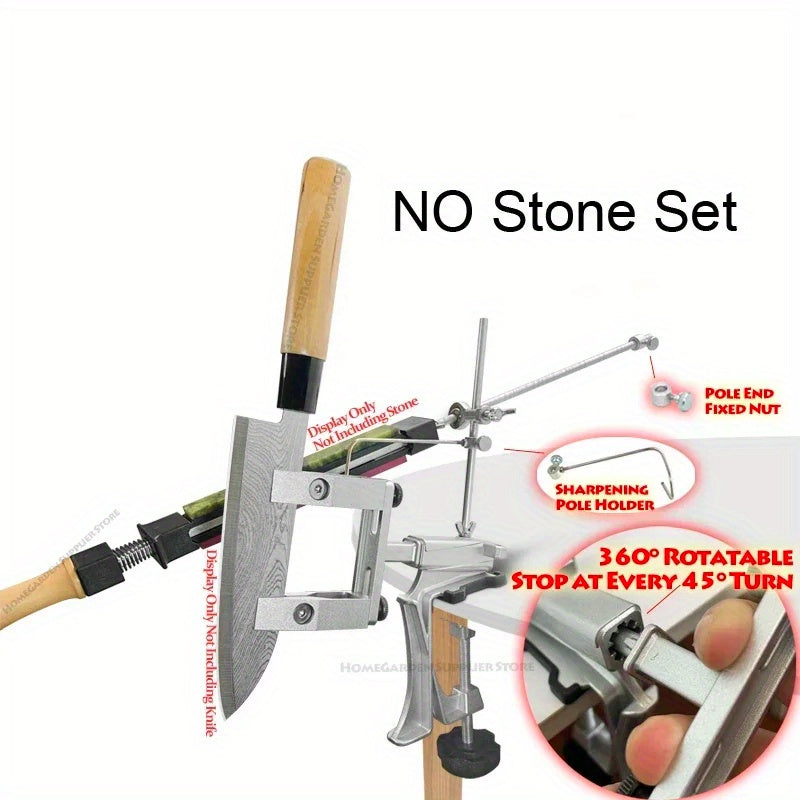 Manual Knife Sharpener Fixed Angle Adjustable Stand Metal Kitchen Sharpening Tool