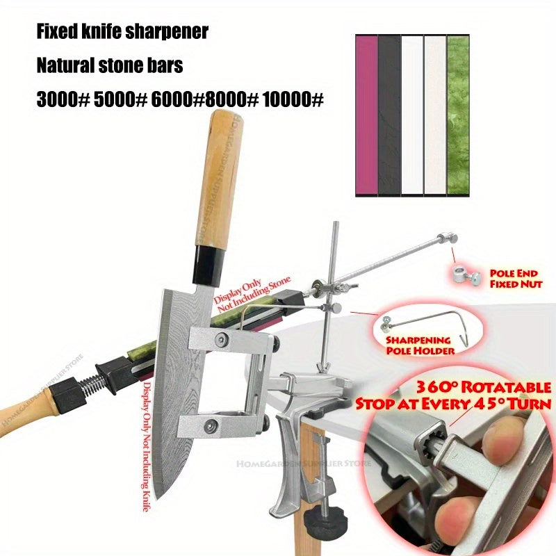 Manual Knife Sharpener Fixed Angle Adjustable Stand Metal Kitchen Sharpening Tool