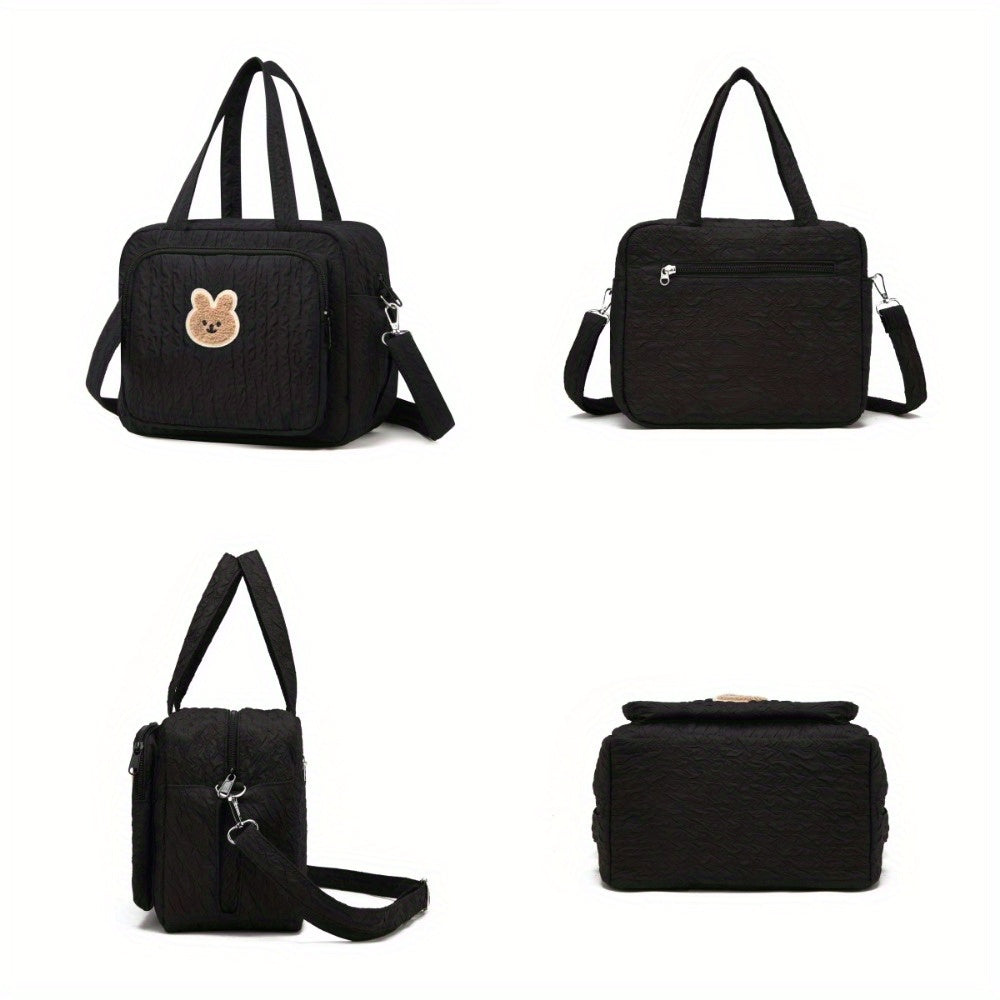 Bolso para pañales con correa cruzada para viajes y almacenamiento, esencial multifuncional para bebés