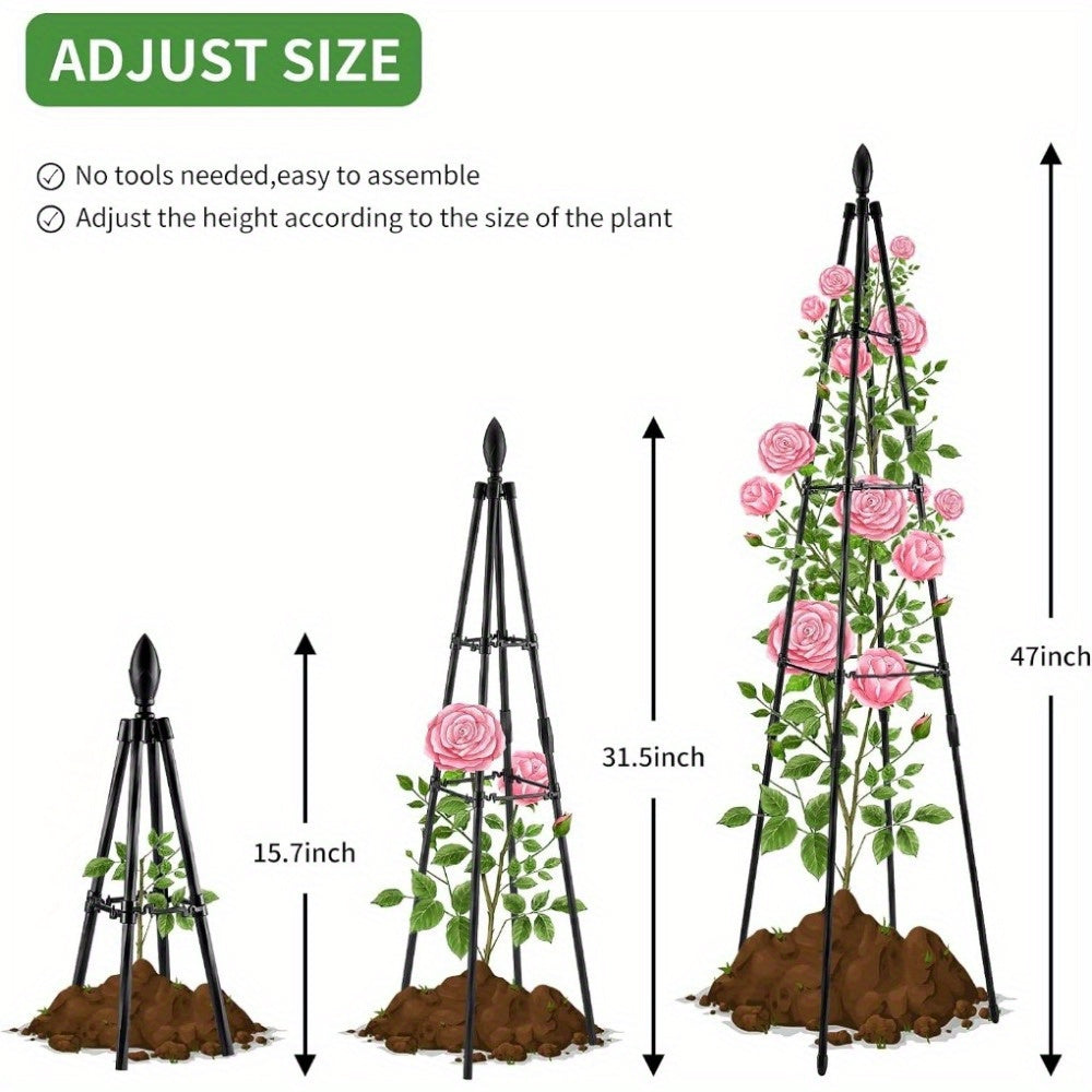 Qora metall va PE qoplangan bog' trellisi ko'tariladigan o'simliklar, sabzavotlar, uzum va gul uchun, ichki va tashqi foydalanish uchun