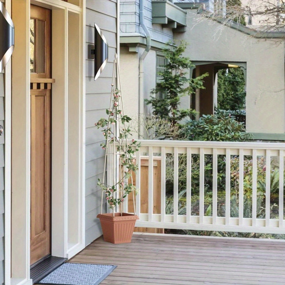 Qora metall va PE qoplangan bog' trellisi ko'tariladigan o'simliklar, sabzavotlar, uzum va gul uchun, ichki va tashqi foydalanish uchun