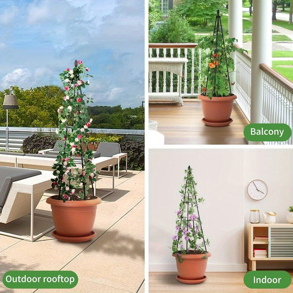 Qora metall va PE qoplangan bog' trellisi ko'tariladigan o'simliklar, sabzavotlar, uzum va gul uchun, ichki va tashqi foydalanish uchun